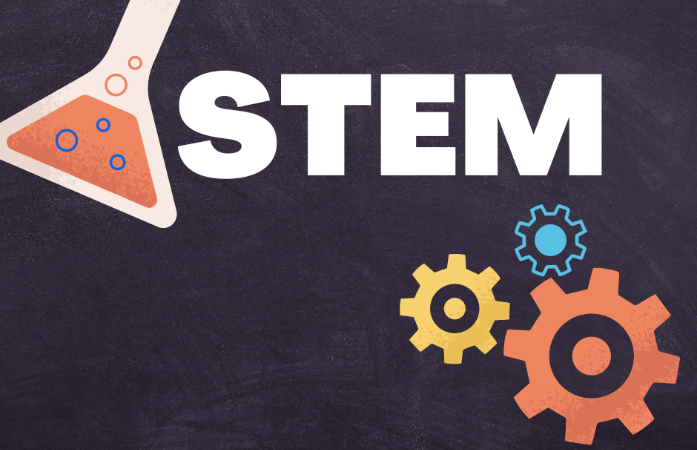  Image of STEM and science tools beaker and gears